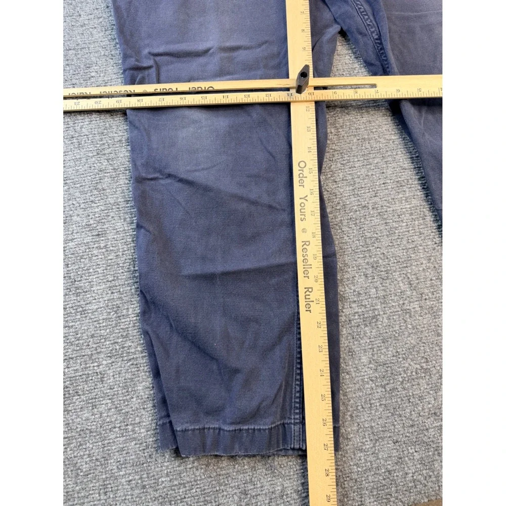 Carhartt Mens 38x30 Relaxed Fit Navy Blue Canvas Workwear Carpenter Pants Faded